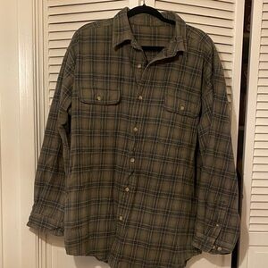 Plaid Button-Up Shirt